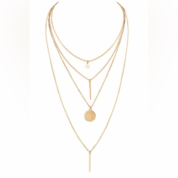 Jewelry - Gold Boho Multi-layered Star Pendant Necklace